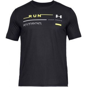 Under Armour RUN GRAPHIC TEE černá XL - Pánské běžecké triko