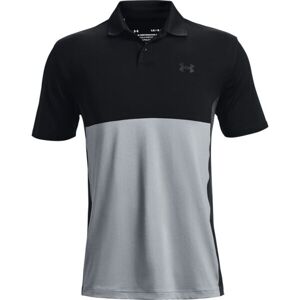 Under Armour PERFORMANCE BLOCKED POLO Pánské golfové polo triko, černá, velikost XL