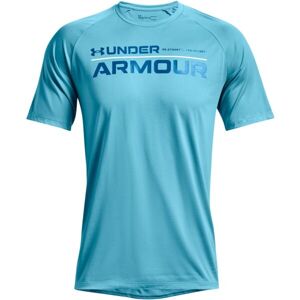 Under Armour TECH 2.0 WORDMARK SS Pánské triko s krátkým rukávem, modrá, velikost XXL