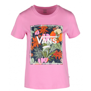 Vans WM BOXLET MULTI TROPIC růžová L - Dámské tričko