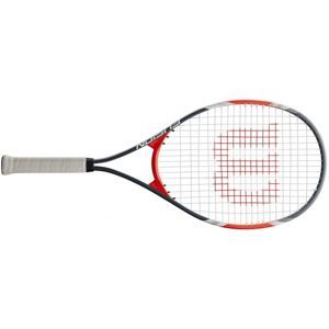 Wilson FUSION XL Rekreační tenisová raketa, Tmavě šedá,Oranžová, velikost